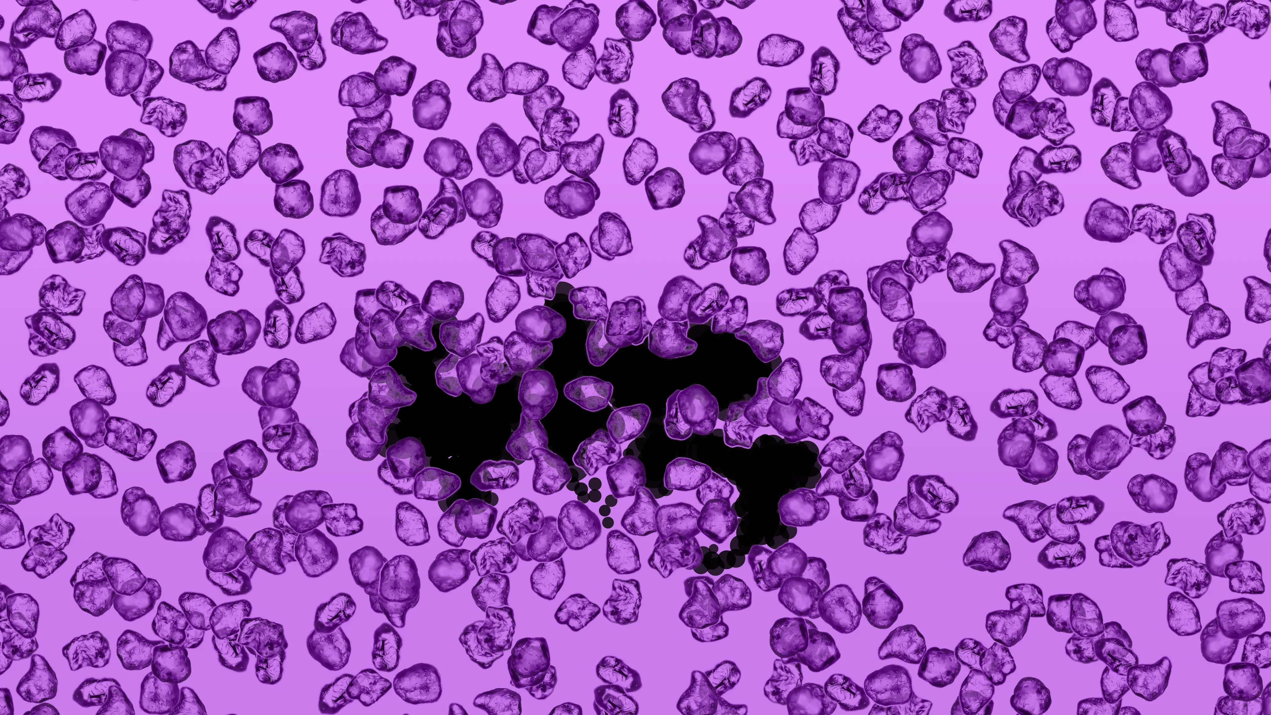 Sand grains can be "dyed" with a purple or blue hue. dyes