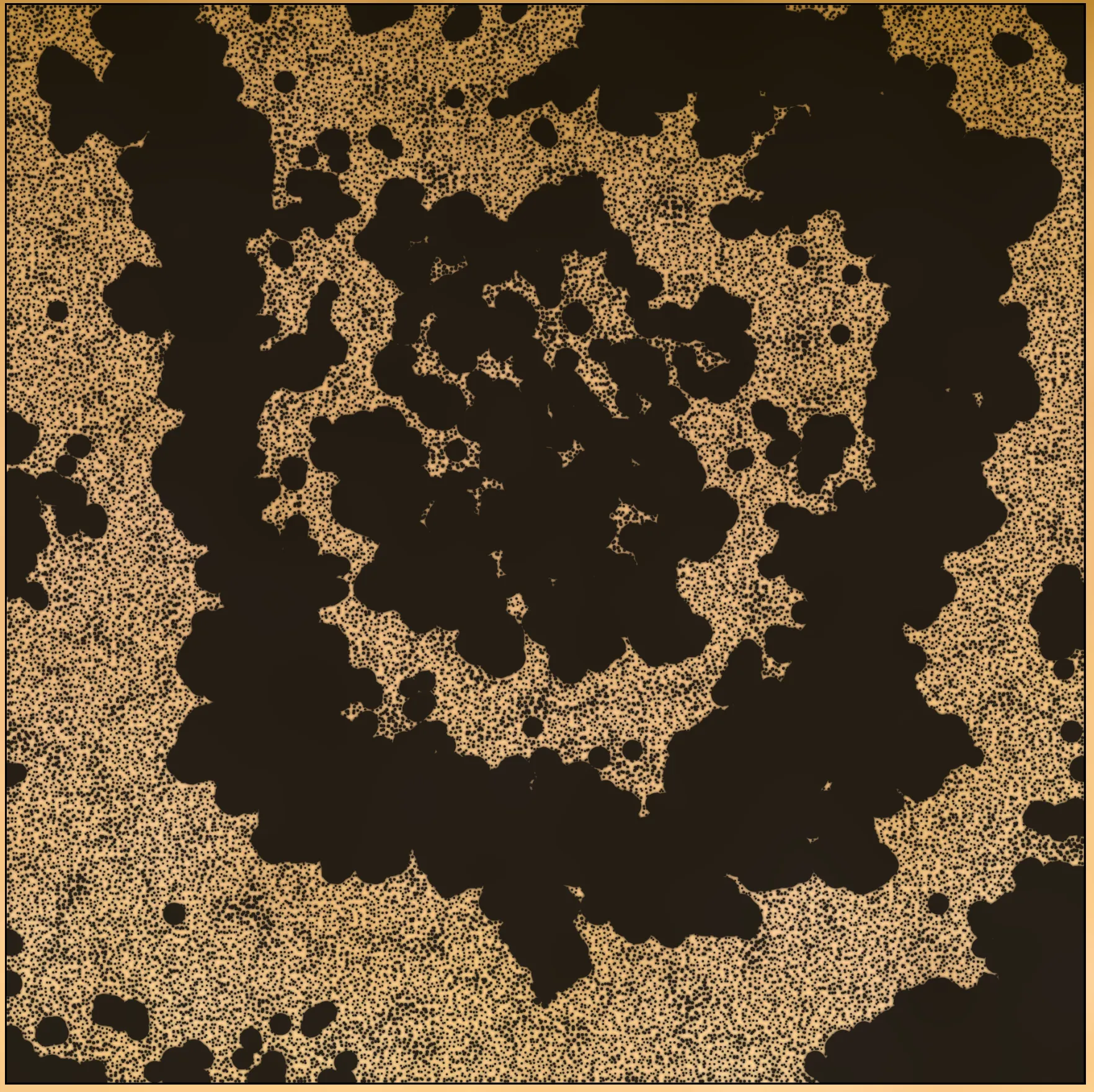 Different diffusion settings are used to create this contamination pattern. diffusion